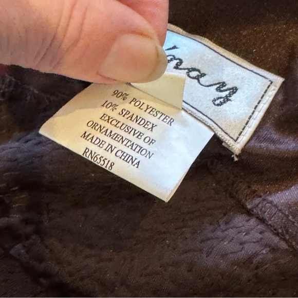 Y2K Velvet Beaded long maxi dress brown size 10 zipper closure amazing detail - Picture 4 of 11